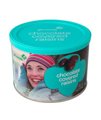 chocolate covered raisins