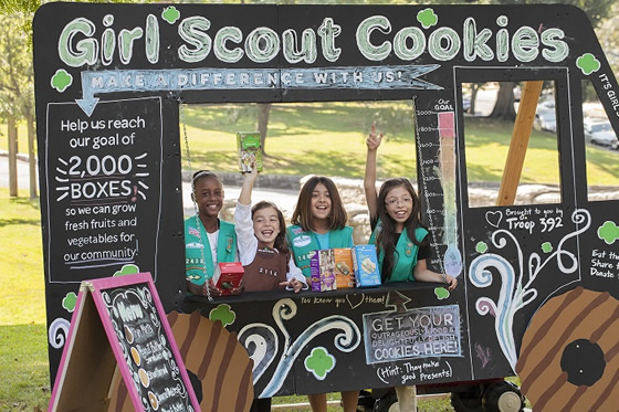 girl scout cookie truck